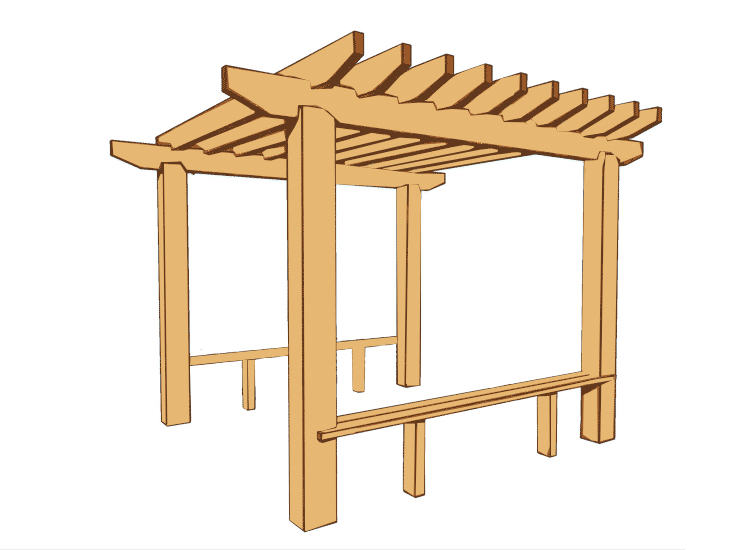 China WPC pergola for Park